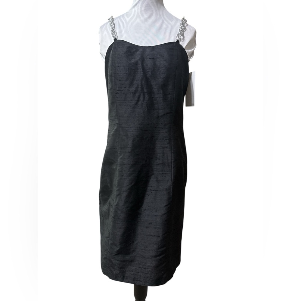 New With Tags-Karen Warren Black Silk Cocktail Dress—Size 4